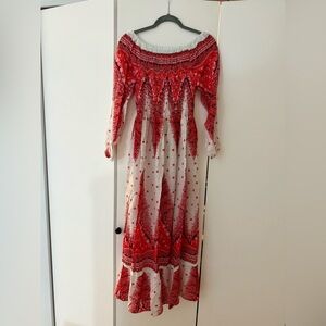 Eastern Serenity red dress